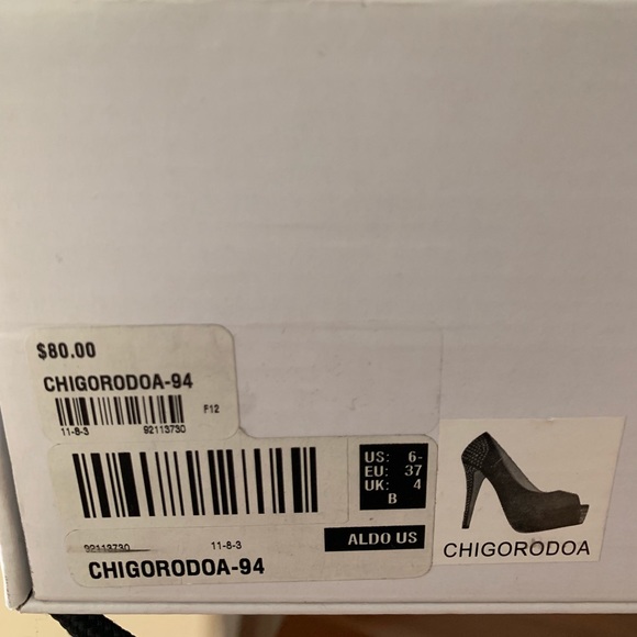 Black Aldo Studded High Heels - Picture 4 of 5